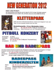 Mehr über den Artikel erfahren Ferienprogram für unsere Kinder und Jugendliche