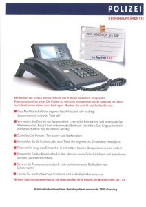 Mehr über den Artikel erfahren Dämmerungseinbrüche