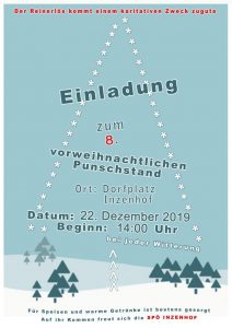 Mehr über den Artikel erfahren karitativer Punschstand am 22.12.2019