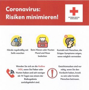 Mehr über den Artikel erfahren Informationsschreiben: „Coronavirus“ – Maßnahmen zum Schutz der Bevölkerung, Empfehlungen und Hinweise