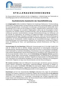 Mehr über den Artikel erfahren Stellenausschreibung Wasserverband Unteres Lafnitztal