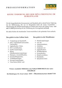 Mehr über den Artikel erfahren Presseinformation Burgenländischer Müllverband