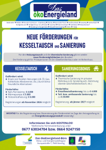 Mehr über den Artikel erfahren Neue Förderungen für Kesseltausch und Sanierung